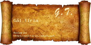 Gál Tíria névjegykártya